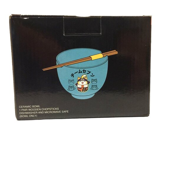 NARUTO Nyaruto Ceramic Noodle Bowl with Wooden Chopsticks - Picture 6 of 6